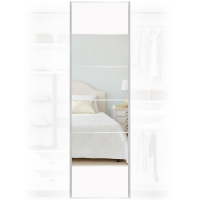 Quality XXL Mirrored White Wardrobe Door 650x2400mm For Home DIY