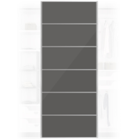 Quality XXL Solid Grey Wardrobe Door 950x2400mm For Home DIY