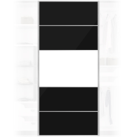 Quality Solid Black Wardrobe Door 950x2200mm For Home DIY