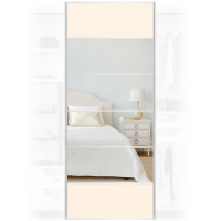 Quality XXL Mirrored Cream Wardrobe Door 950x2400mm For Home DIY