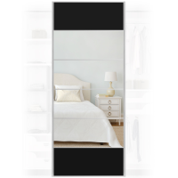 Quality XXL Mirrored Black Wardrobe Door 950x2400mm For Home DIY