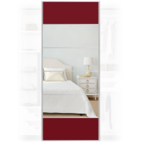 Quality XXL Mirrored Maroon Wardrobe Door 950x2400mm For Home DIY