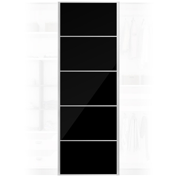 Solid Black Wardrobe Door