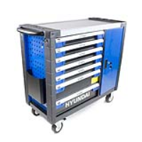 Hyundai HYTC9004 302 Piece 6 Drawer Castor Mounted Roller Premium Tool Chest Cabinet With xxL Stainless Steel Top