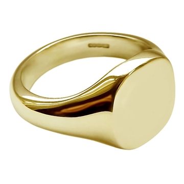 Gold Cushion shaped Signet Rings  In Adelaide