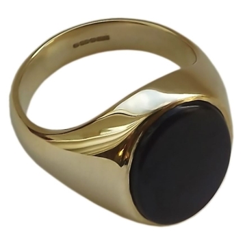 Gold Onyx Set Signet Ring In Queensland