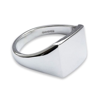 Silver Square Signet Ring In Brisbane