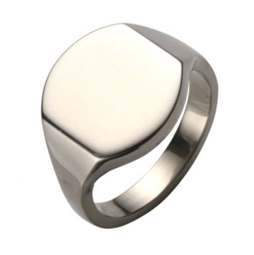 Titanium Bespoke Oval Or Cushion Shaped Signet Ring In Australia