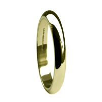  2mm 9ct Yellow Gold Extra Heavy D Shaped Wedding Rings Bands