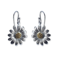  925 Sterling Silver Flower Drop Earring UK Made