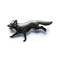  925 Sterling Silver Fox Brooch 45 x 22 x 8mm