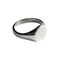  925 Sterling Silver Round Signet Rings 11 x 11mm