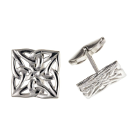  925 Sterling Silver Square Celtic Cufflinks UK Made and 925 Hallmarked