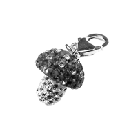  925 Sterling Silver Stone Set Mushroom Charm 1.7g