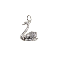  925 Sterling Silver Swan Charm