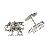  925 Sterling Silver Welsh Dragon Cufflinks UK Made