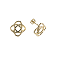  9ct Gold Celtic Style Studs / Earrings 12 x 12mm