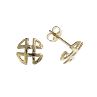  9ct Gold Celtic Style Studs / Earrings 9 x 9mm