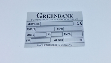 Chemically Etched Aluminium Nameplates For External Use