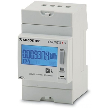 Socomec COUNTIS E10 63A Direct Connected Single Phase Energy Meter Series