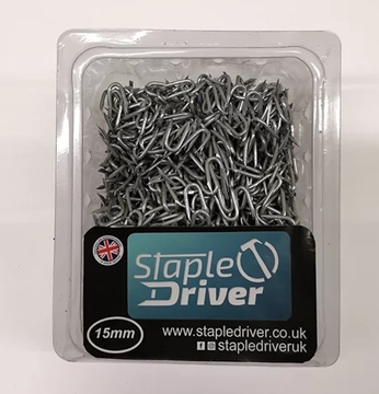 Electro Galvanised 15mm Wire Staples For Staple Driver