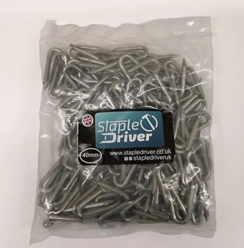 UK Suppliers Of Electro Galvanised 40mm Wire Staples For Staple Driver In Wiltshire