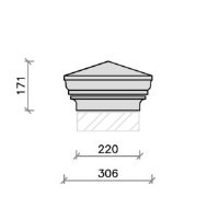 PC1011 Moulded Apex Plus Flush Base Pier Cap