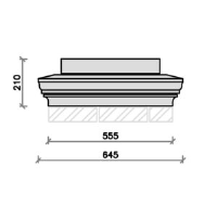 PC2513 Moulded Apex Plus Pier Block and Flush Base Pier Cap