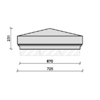 PC3041 Plain Apex Plus Flush Base Pier Cap