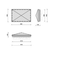 PC25/15R Moulded Apex Rectangular Pier Cap