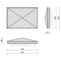 PC30/20R Moulded Apex Rectangular Pier Cap