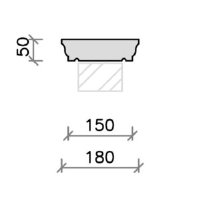 CS04B Moulded Flat Top Coping Stone