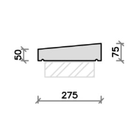 CS12 Plain Once Weathered Coping Stone