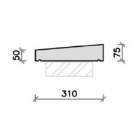 CS12A Plain Once Weathered Coping Stone for Rendered Walls