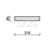 CS11A Plain Flat Top Coping Stone for Rendered Walls