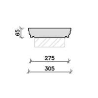 CS14B Moulded Flat Top Coping Stone