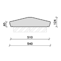 CS44C Moulded Apex Coping Stone with Flat Spot for Railings