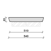 CS44B Moulded Flat Top Coping Stone