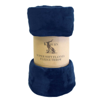 Rolled Flannel Fleece Royal Blue