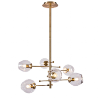 Orion Modern Style Clear Glass 6 Bubble Spheres E27 40W Pendant Light 105 x 78cm