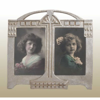 Silver Gilt Leaf Portrait Photo Frame
