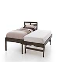 Esther 90cm Single 3ft Walnut Wooden Bed And Guest Bed Shaker Style