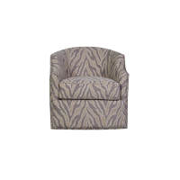 Modern Light Taupe Glamour Jewel Linen Upholstered 1 Seat Swivel Chair