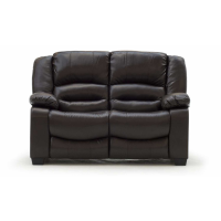 Barletta Modern Brown PU Leather Upholstered 2 Seater Fixed Sofa 153cm