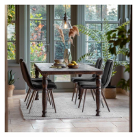 Fine Detail Crafted Mango Wood Rustic Brown Traditional Large 200cm Kitchen Dining Table