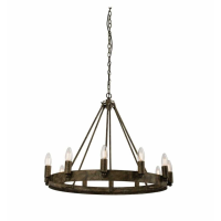 Modern Chevalier Aged Metal Finish Dimmable 12 Pendant Ceiling Light 171 x 70cm