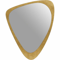 MTO Martin Iron Framed Abstract Wall Mirror Aged Champagne Finish Small 51x63cm