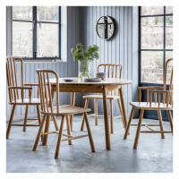 Modern Style Oak 6 Seater Round Extending Kitchen Dining Room Table 110 to 165cm