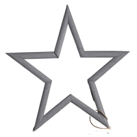 Grey Priola Wooden Star Grey 615x10x585mm