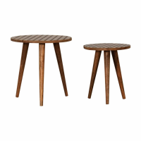 Monochrome Set Of 2 End Tables